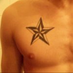 Photo star tattoo on chest 19.06.2019 №069 - star tattoo example - tattoovalue.net