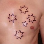 Photo star tattoo on chest 19.06.2019 №071 - star tattoo example - tattoovalue.net
