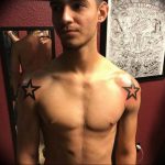 Photo star tattoo on chest 19.06.2019 №073 - star tattoo example - tattoovalue.net