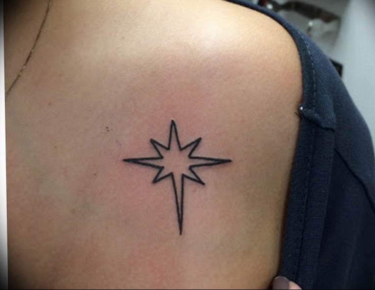 Photo star tattoo on chest 19.06.2019 №076 - star tattoo example - tattoovalue.net