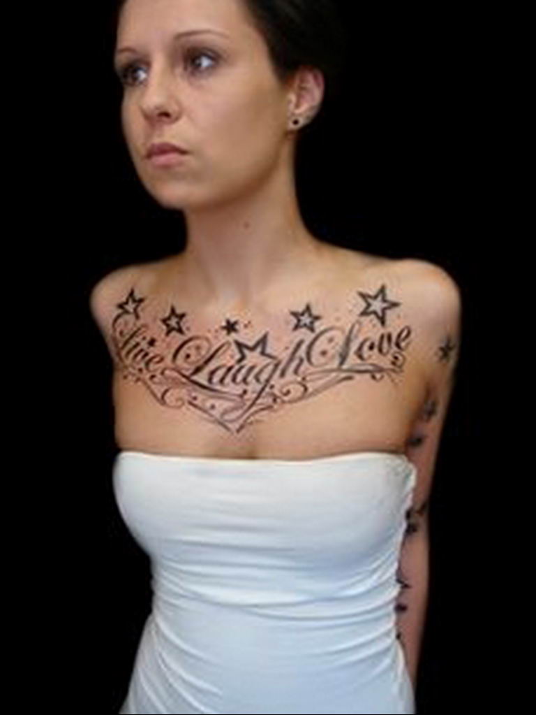 Photo star tattoo on chest 19.06.2019 №086 - star tattoo example - tattoovalue.net