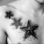 Photo star tattoo on chest 19.06.2019 №096 - star tattoo example - tattoovalue.net