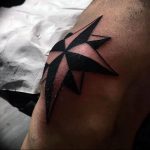 Photo star tattoo on his knees 19.06.2019 №004 - star tattoo example - tattoovalue.net