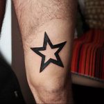 Photo star tattoo on his knees 19.06.2019 №009 - star tattoo example - tattoovalue.net