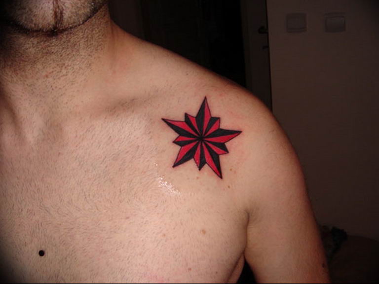 Photo star tattoo on shoulders 19.06.2019 №014 - star tattoo example - tattoovalue.net