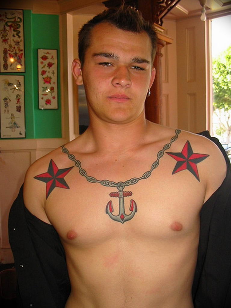 Photo star tattoo on shoulders 19.06.2019 №028 - star tattoo example - tattoovalue.net
