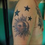 Photo star tattoo on shoulders 19.06.2019 №042 - star tattoo example - tattoovalue.net