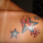 Photo star tattoo on shoulders 19.06.2019 №047 - star tattoo example - tattoovalue.net