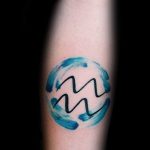 Photo tattoo aquarius zodiac sign 19.06.2019 №007 - tattoo zodiac sign - tattoovalue.net