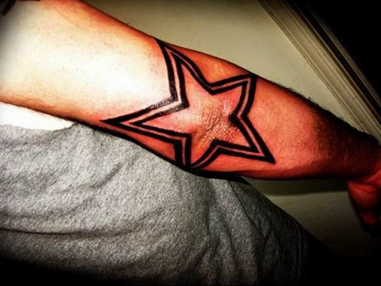elbow tattoo star