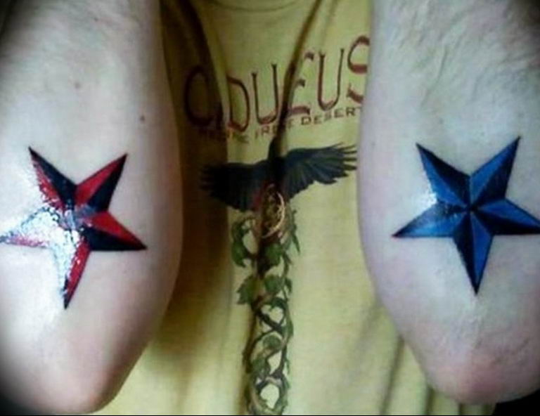Photo tattoo star on the elbow 19.06.2019 № 048 - star tattoo example - tat...