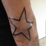 Photo tattoo star on the elbow 19.06.2019 №001 - star tattoo example - tattoovalue.net