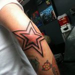 Photo tattoo star on the elbow 19.06.2019 №004 - star tattoo example - tattoovalue.net