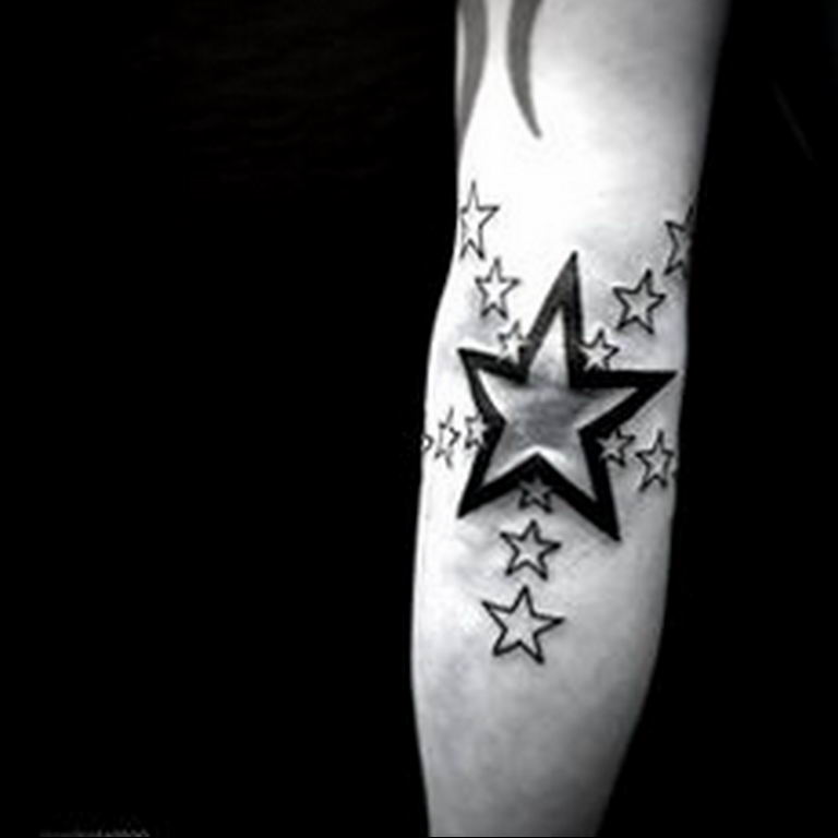 Photo tattoo star on the elbow 19.06.2019 №012 - star tattoo example - tattoovalue.net