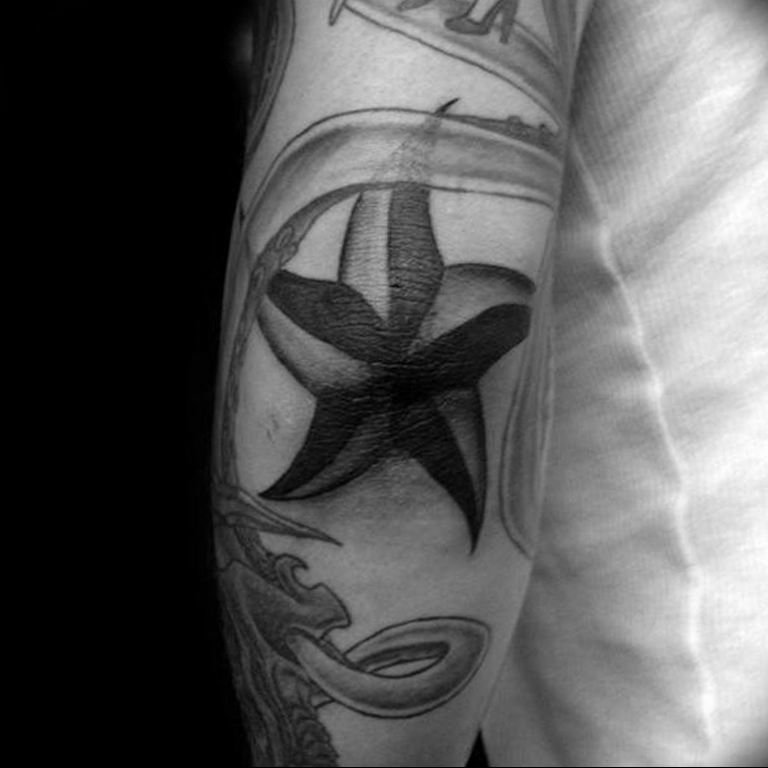 Photo tattoo star on the elbow 19.06.2019 №059 - star tattoo example - tattoovalue.net