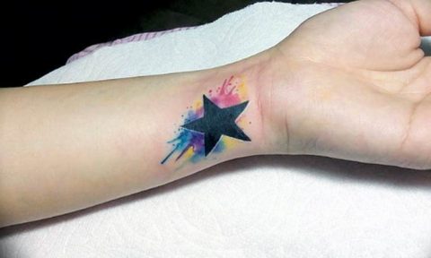 Photo tattoo star on wrist 19.06.2019 №067 - star tattoo example - tattoovalue.net