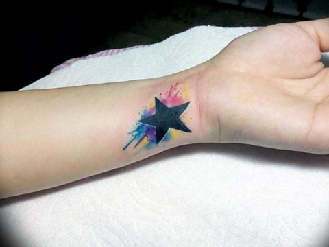 Photo tattoo star on wrist 19.06.2019 №067 - star tattoo example - tattoovalue.net
