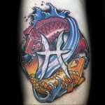 Photo tattoo zodiac sign Pisces 19.06.2019 №012 - tattoo zodiac sign - tattoovalue.net