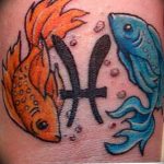 Photo tattoo zodiac sign Pisces 19.06.2019 №059 - tattoo zodiac sign - tattoovalue.net