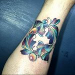 Photo tattoo zodiac sign Pisces 19.06.2019 №066 - tattoo zodiac sign - tattoovalue.net