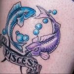 Photo tattoo zodiac sign Pisces 19.06.2019 №078 - tattoo zodiac sign - tattoovalue.net