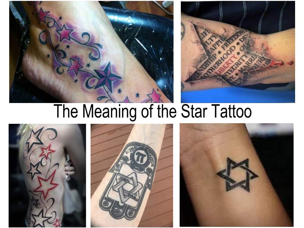 The Meaning of the Star Tattoo - features tattoo designs and photo examples of finished works
