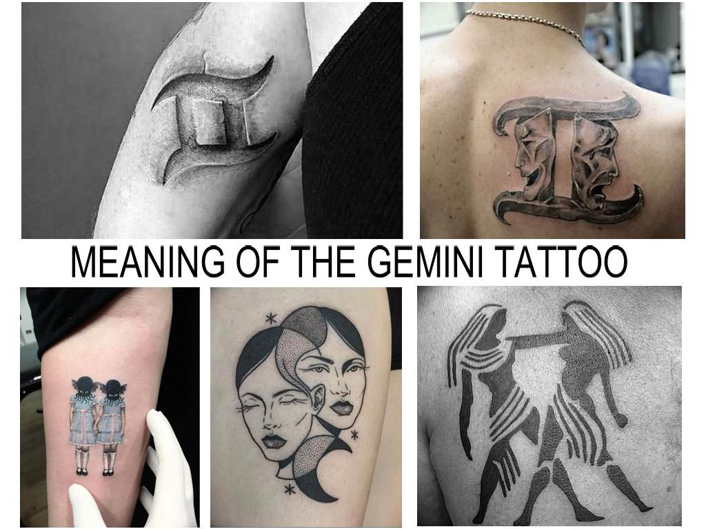 Meaning Of The Gemini Tattoo (Zodiac Sign): features, photo examples, sketches