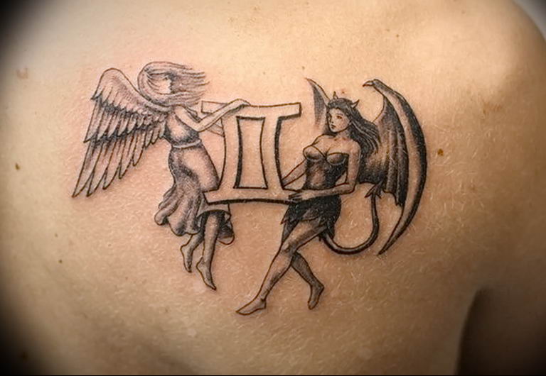 Photo twin zodiac sign tattoo 30.06.2019 №087 tattoo twins