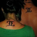 Photo twin zodiac sign tattoo 30.06.2019 №054 - tattoo twins - tattoovalue.net