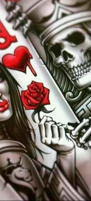 Lady of Hearts tattoo card 12.07.2019 №027 – an example of a drawing – tattoovalue.net