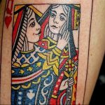 Lady of Hearts tattoo card 12.07.2019 №046 - an example of a drawing - tattoovalue.net