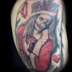 Lady of Hearts tattoo card 12.07.2019 №050 - an example of a drawing - tattoovalue.net