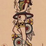 Lady of Hearts tattoo card 12.07.2019 №061 - an example of a drawing - tattoovalue.net