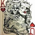 Lady of Hearts tattoo card 12.07.2019 №083 - an example of a drawing - tattoovalue.net