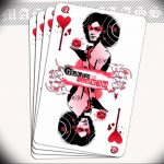 Lady of Hearts tattoo card 12.07.2019 №009 - an example of a drawing - tattoovalue.net