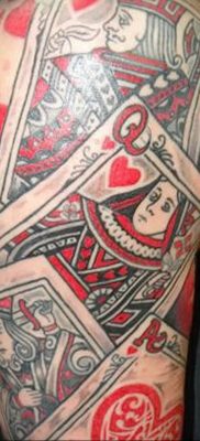 Lady of Hearts tattoo card 12.07.2019 №012 – an example of a drawing – tattoovalue.net
