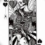 Lady of Hearts tattoo card 12.07.2019 №024 - an example of a drawing - tattoovalue.net