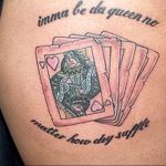 Lady of Hearts tattoo card 12.07.2019 №037 - an example of a drawing - tattoovalue.net