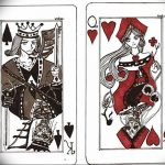 Lady of Hearts tattoo card 12.07.2019 №038 - an example of a drawing - tattoovalue.net