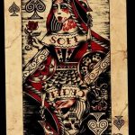 Lady of Hearts tattoo card 12.07.2019 №051 - an example of a drawing - tattoovalue.net