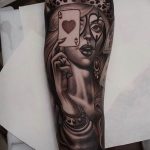 Lady of Hearts tattoo card 12.07.2019 №052 - an example of a drawing - tattoovalue.net