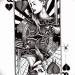 Lady of Hearts tattoo card 12.07.2019 №073 - an example of a drawing - tattoovalue.net