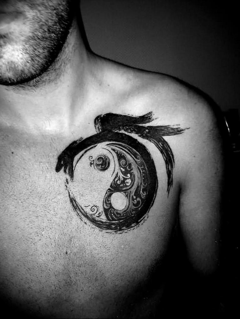 Photo Yin Yang male tattoo 15.07.2019 №021 - Yin Yang male tattoo - tattoovalue.net
