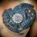 Photo biomechanics heart tattoo 30.07.2019 №034 - biomechanics tattoo - tattoovalue.net