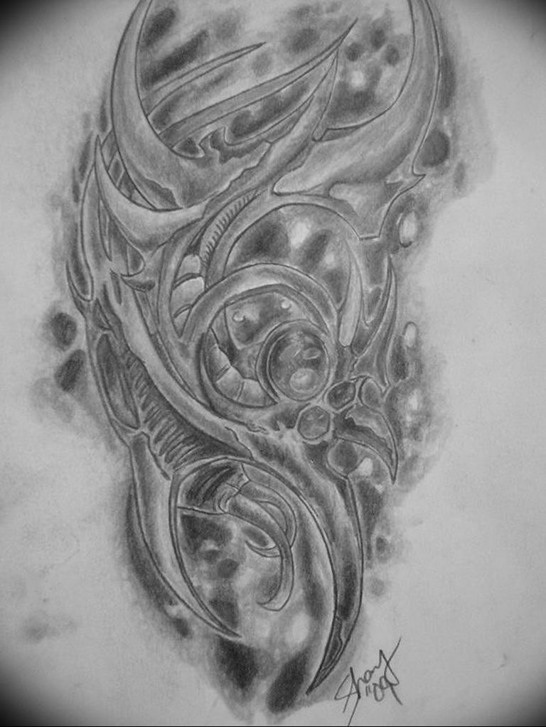 Photo biomechanics tattoo sketches 30.07.2019 №025 - biomechanics tattoo - tattoovalue.net