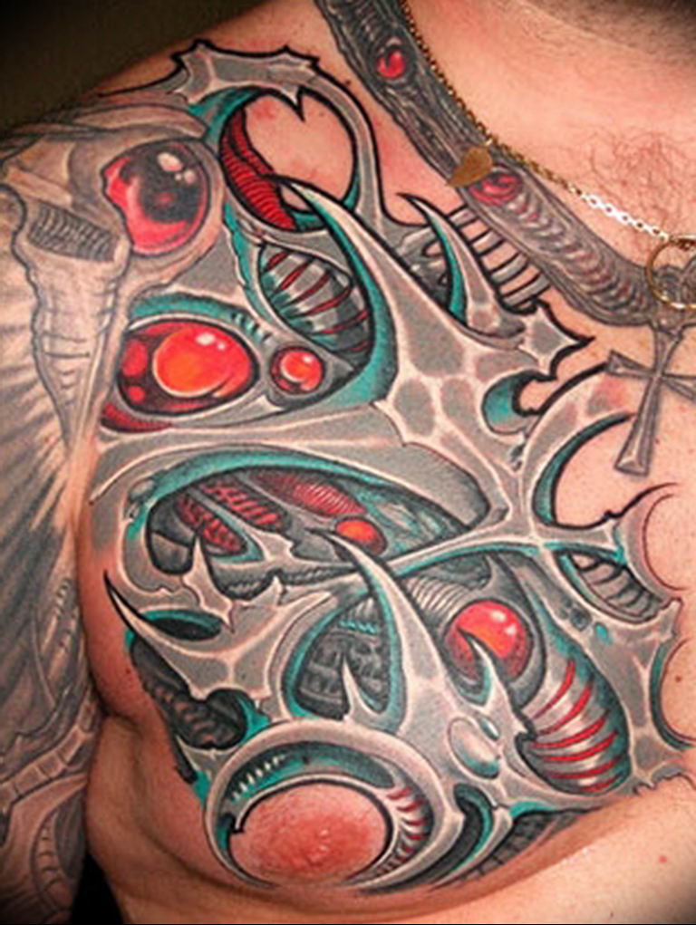 60 Biomechanical Tattoos that are Super Stylish in 2023