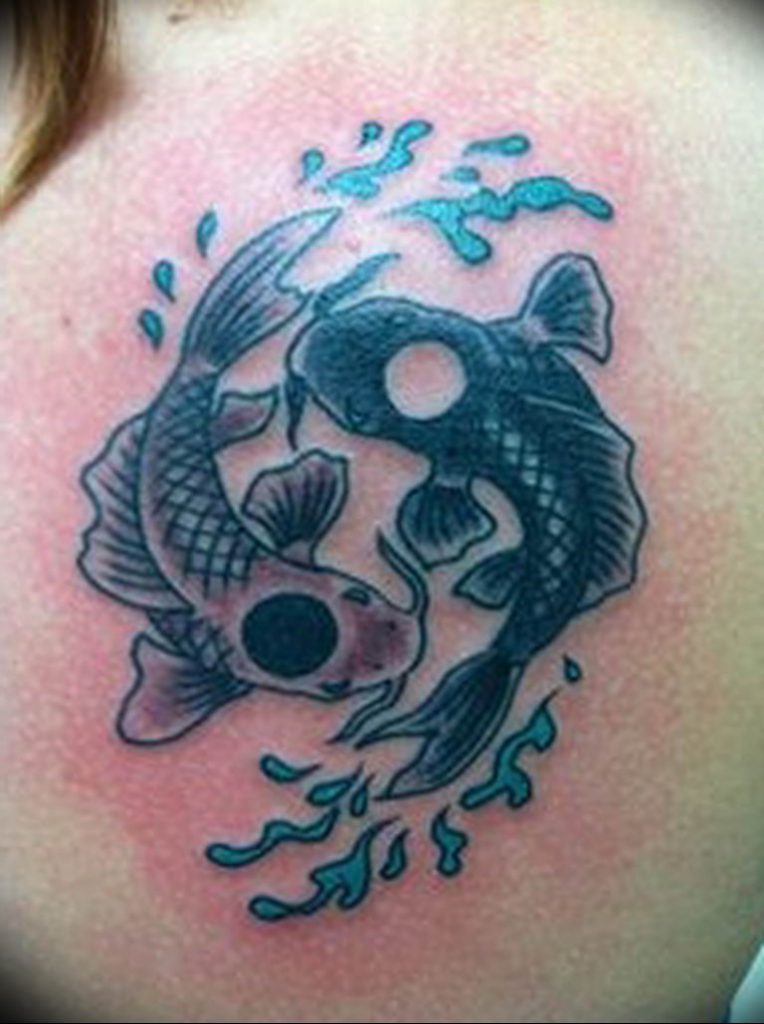 Photo fish yin yang tattoo 15.07.2019 №069 - picture fish yin yang ...