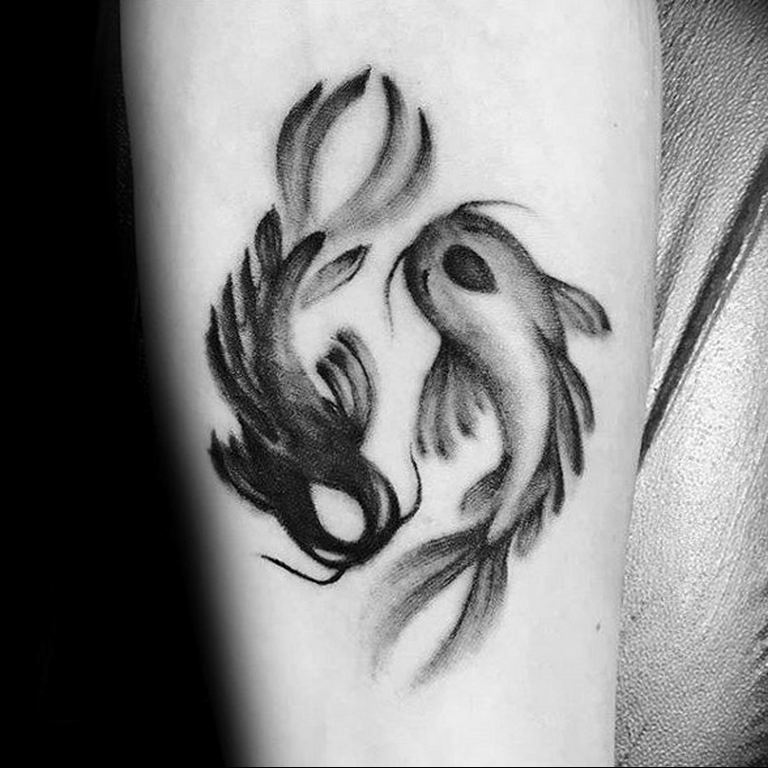 Photo fish yin yang tattoo 15.07.2019 №006 - picture fish yin yang tattoo - tattoovalue.net