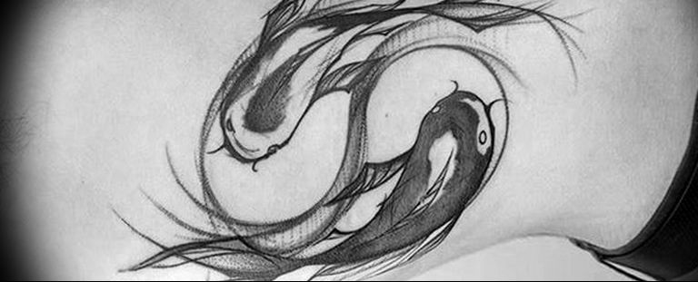 Photo fish yin yang tattoo 15.07.2019 №013 - picture fish yin yang tattoo - tattoovalue.net