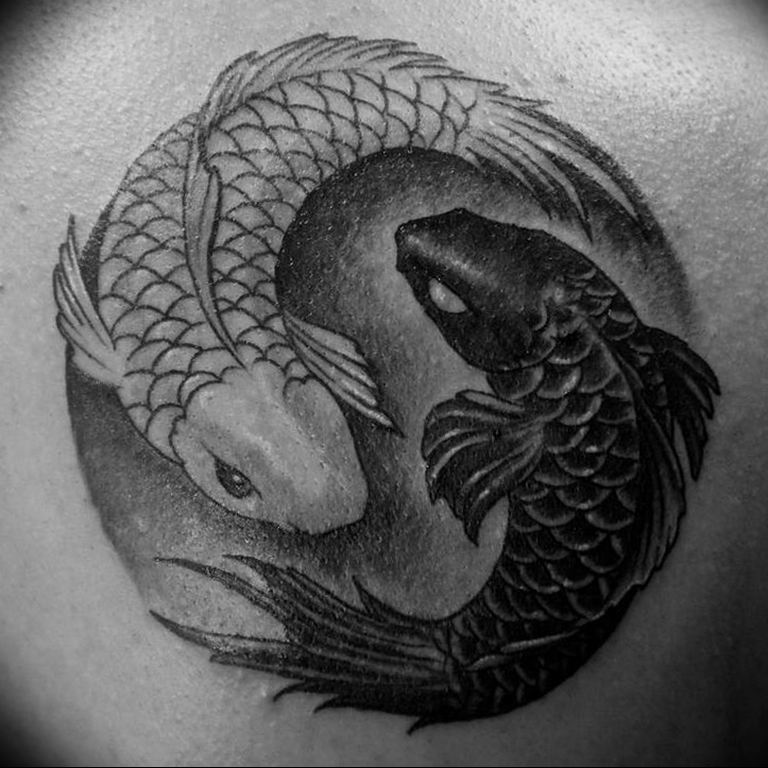 Photo fish yin yang tattoo 15.07.2019 №019 - picture fish yin yang tattoo - tattoovalue.net
